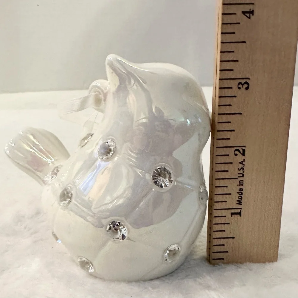 Color Morphing or White Light Up Porcelain Cardinal Ornament Valerie Parr Hill